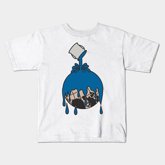 Real Paint (Blue) Kids T-Shirt by rikarts
